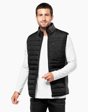 Bodywarmer bi-matière homme
