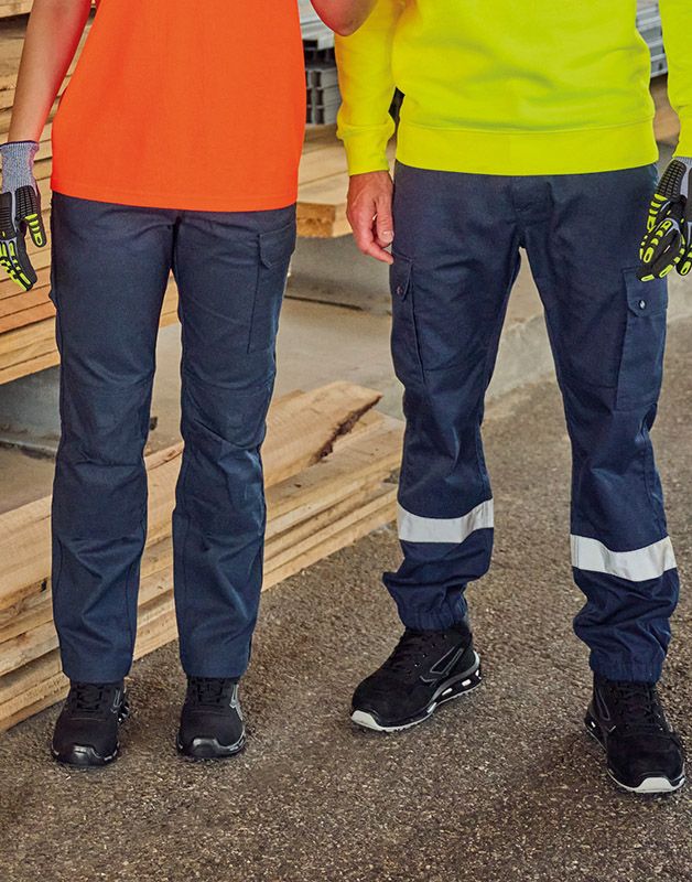 Pantalon élastiqué bande réfléchissante