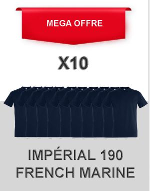 TEE-SHIRTS IMPERIAL FRENCH MARINE X10
