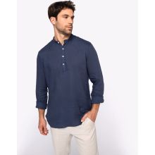 CHEMISE COL MAO EN LIN