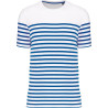 White / Royal Blue Stripe