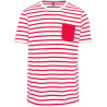 White / Red Stripe