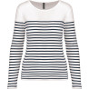White / Navy Stripes