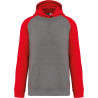 Grey Heather / Sporty Red