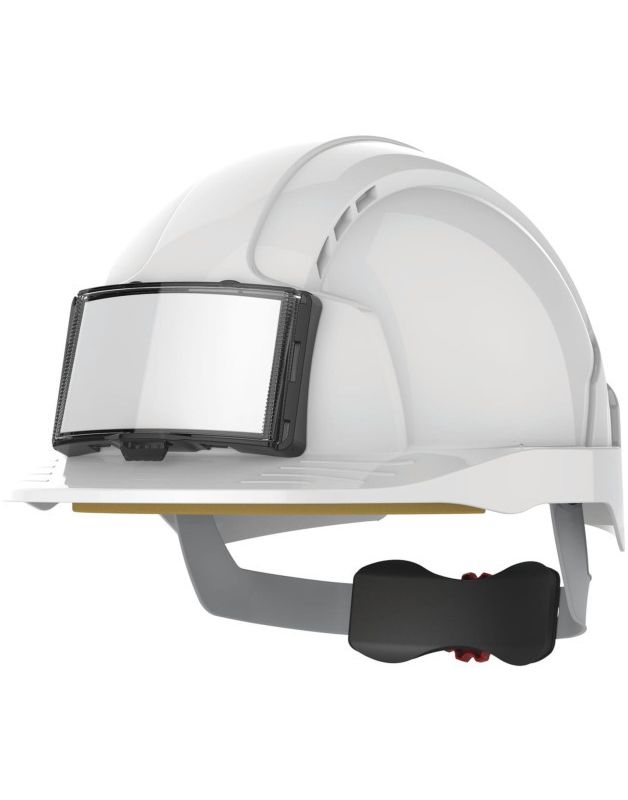 CASQUE DE SÉCURITÉ EVOLITE® AVEC PORTE BADGE, VENTILÉ, SERRAGE CRÉMAILLÈRE