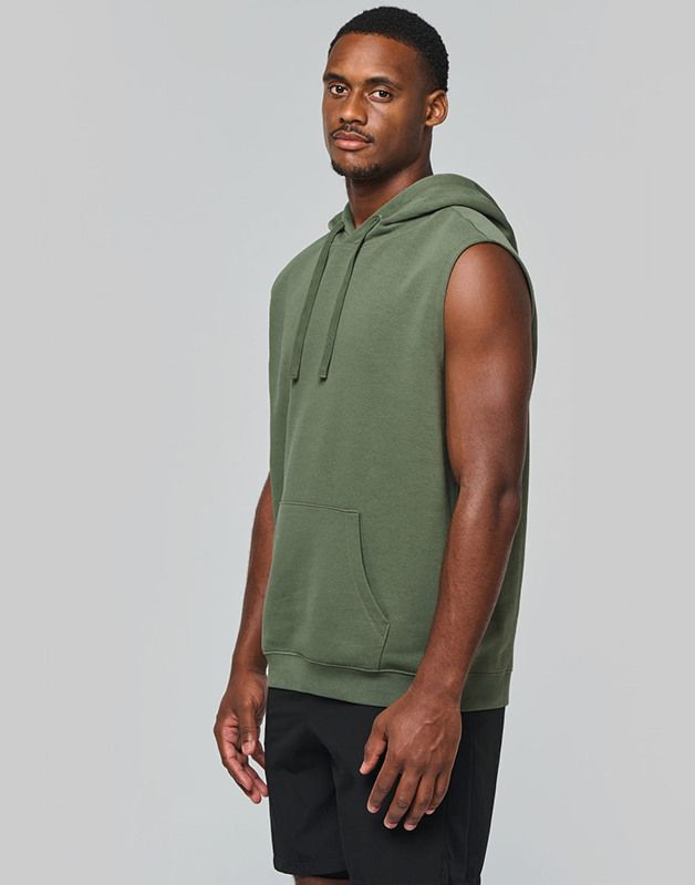 SWEAT-SHIRT À CAPUCHE SANS MANCHES UNISEXE