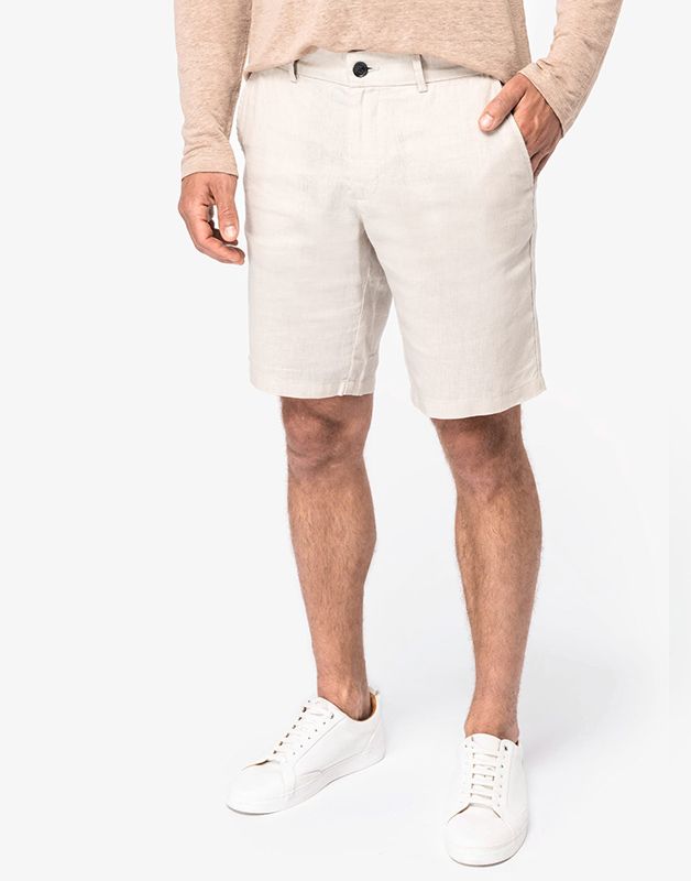 BERMUDA EN LIN HOMME