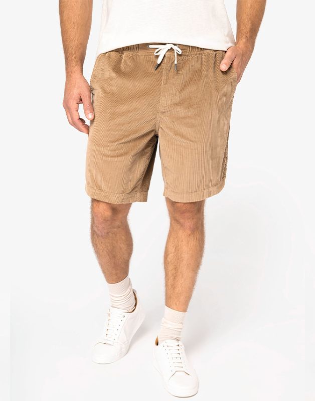 SHORT ÉCORESPONSABLE EN VELOURS CÔTELÉ HOMME