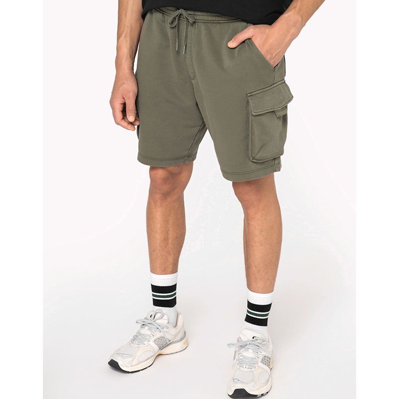 Homme Short Eco Responsable SHORT CARGO ÉCORESPONSABLE DÉLAVÉ