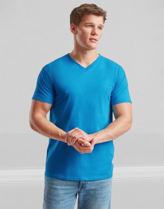 T-SHIRT HOMME COL V VALUEWEIGHT