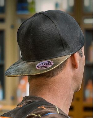 CASQUETTE TISSU PU NACRÉ