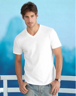 T-SHIRT HOMME COL V SOFTSTYLE