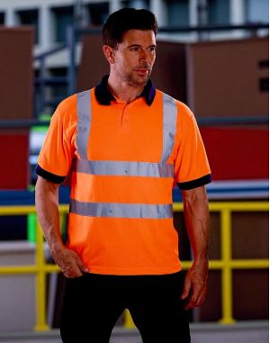 POLO MANCHES COURTES HAUTE VISIBILITÉ