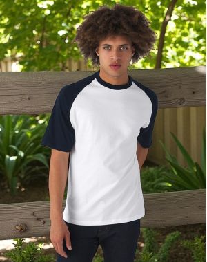 TEE-SHIRT BASEBALL MANCHES COURTES