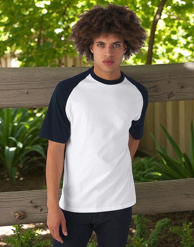 TEE-SHIRT BASEBALL MANCHES COURTES