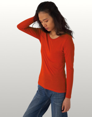 TEE-SHIRT COTON BIO FEMME LSL  TW071B&C