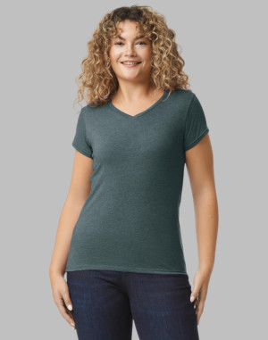 TEE-SHIRT DOUX COL V FEMME64V00LGildan