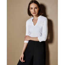 HAUT À COL MAO MANCHES 3/4KK785Kustom Kit