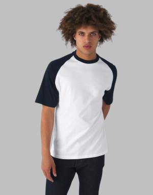 TEE-SHIRT BASEBALL MANCHES COURTES  TU020B&C