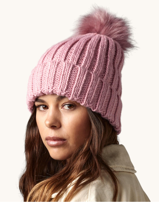 BONNET À POP POM EN MAILLE ÉPAISSEB413Beechfield