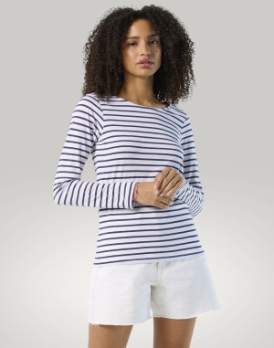 TEE-SHIRT RAYÉ FEMME MARINE01403Sol's