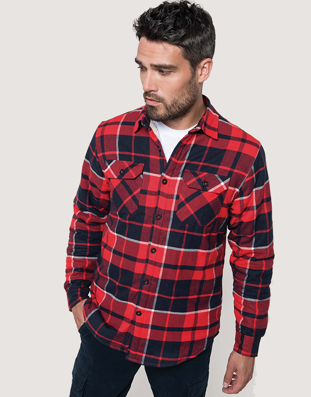 Surchemise à carreaux doublée sherpa