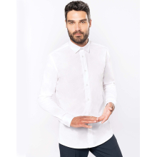 Chemise popeline manches longues homme
