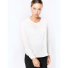 Blouse crêpe manches longues femme