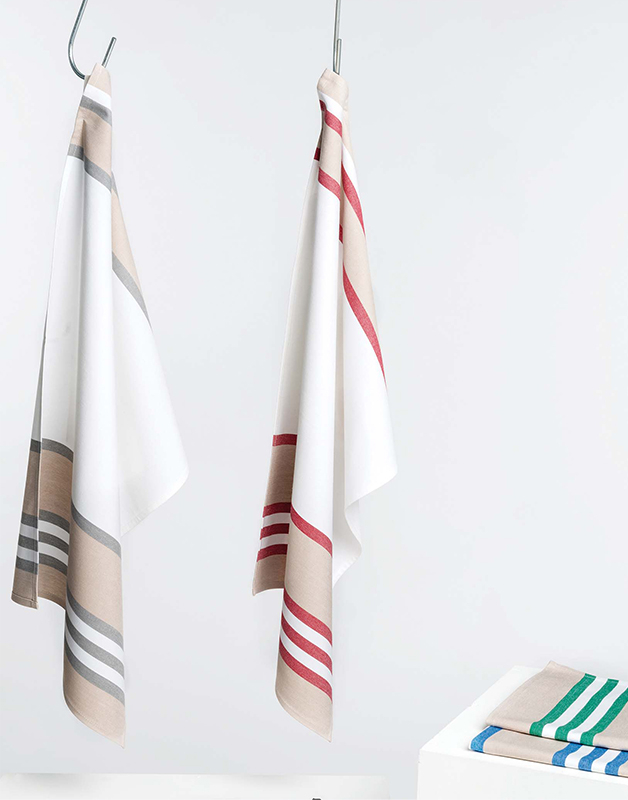 Essuie-vaisselle à rayures