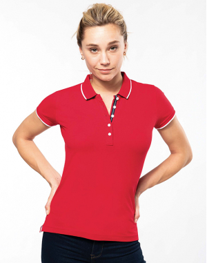 POLO MAILLE PIQUÉE MANCHES COURTES FEMME