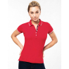POLO MAILLE PIQUÉE MANCHES COURTES FEMME