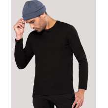 T-shirt col rond manches longues homme