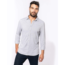 Chemise maille piquée manches longues