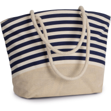 Sac shopping style marin en toile de jute 