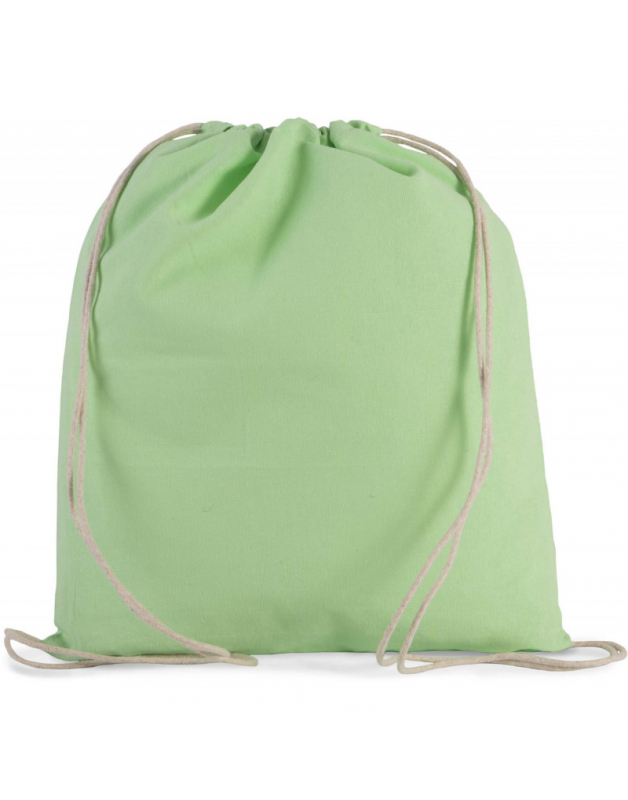 Petit sac à dos en coton bio avec cordelettes