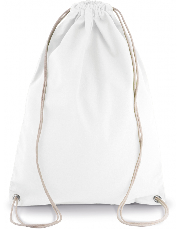 SAC À DOS EN COTON AVEC CORDELETTES