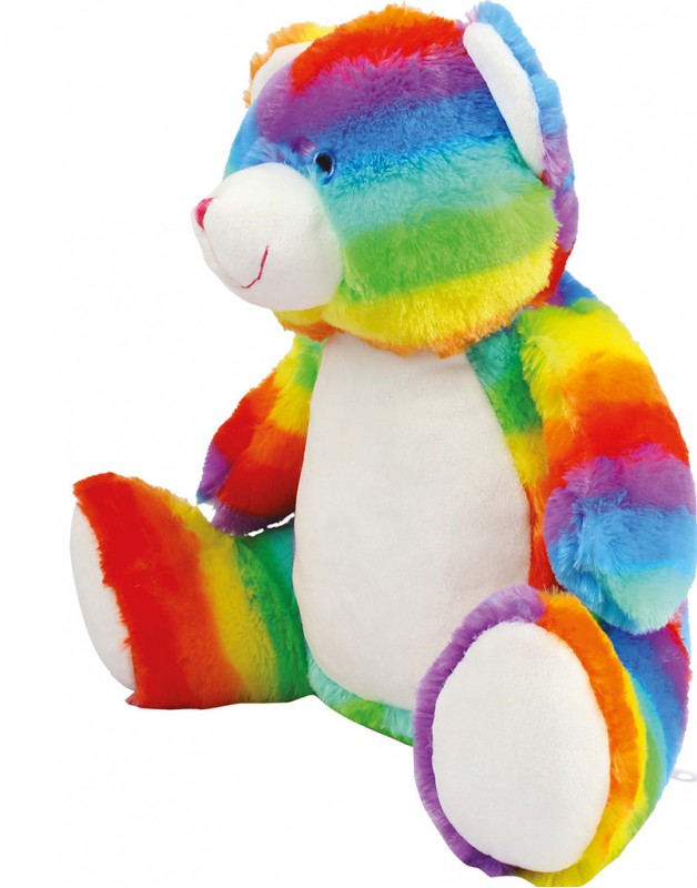 Peluche zippée Ours multicolore