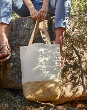 Jute Base Canvas Shopper