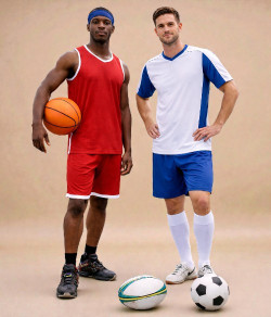 Catalogue vêtements et accessoires de sport vierges pour homme et femme