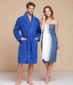 Catalogue peignoirs de bain et foutas vierges pour homme et femme