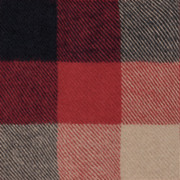 Red / Dark Beige Checked / Black